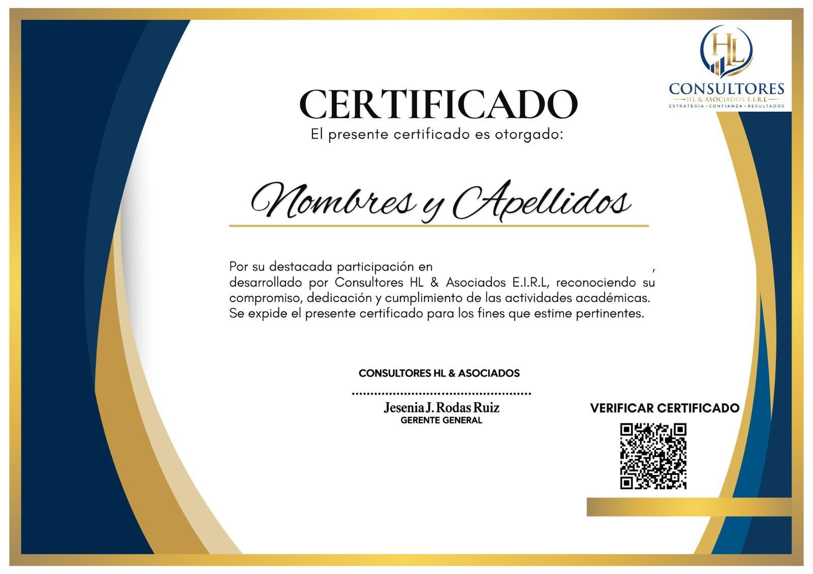 Modelo de certificado